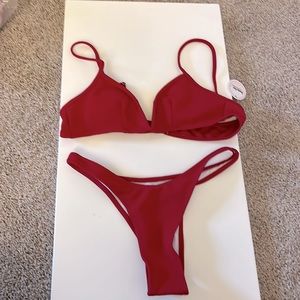 Brand New with Tags red swimsuit set